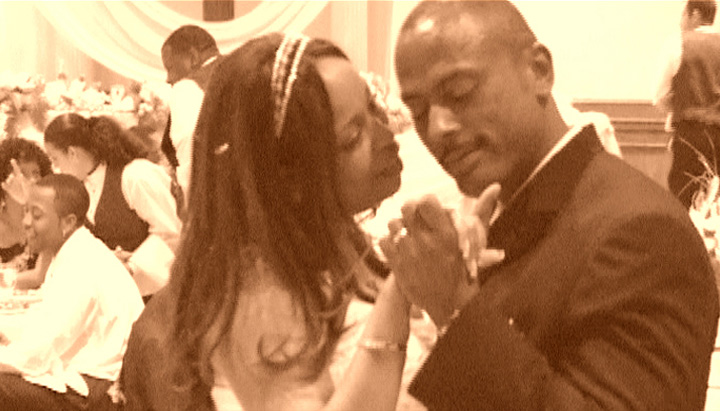 African American black wedding video videotaped in South Central Los Angeles. Real love stories video.